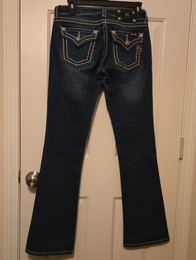 Miss Me 26 Dark wash Bootcut Jeans with Embroidered Back Pockets